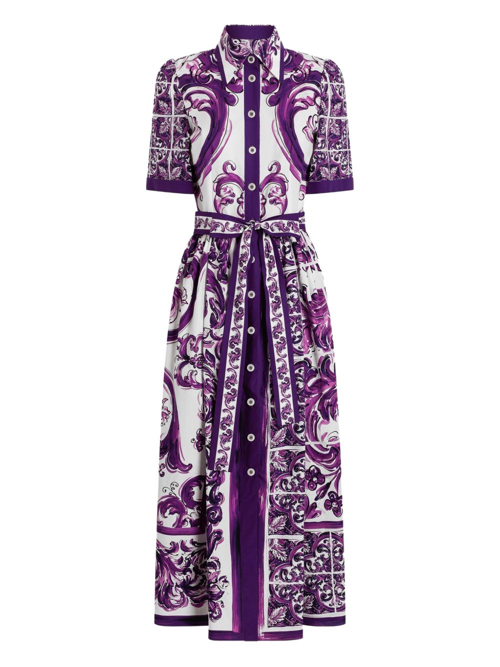 Dolce  Gabbana Dolce＆Gabbana Maiolicaプリントコットンシャツドレス - Image 3