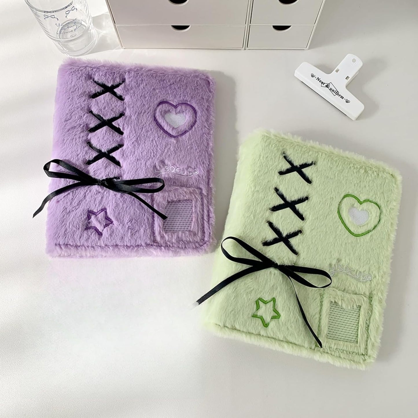 DREAM STYLE (Photo Album + 20 Pages) Card Holder Card File Card Case Photo Storage Holder Large Capacity Card Case (Purple)