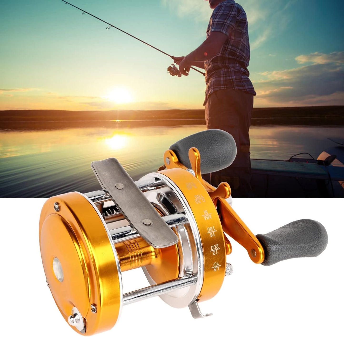 Bait Reel, Metal Fishing Reel (Left Hand)