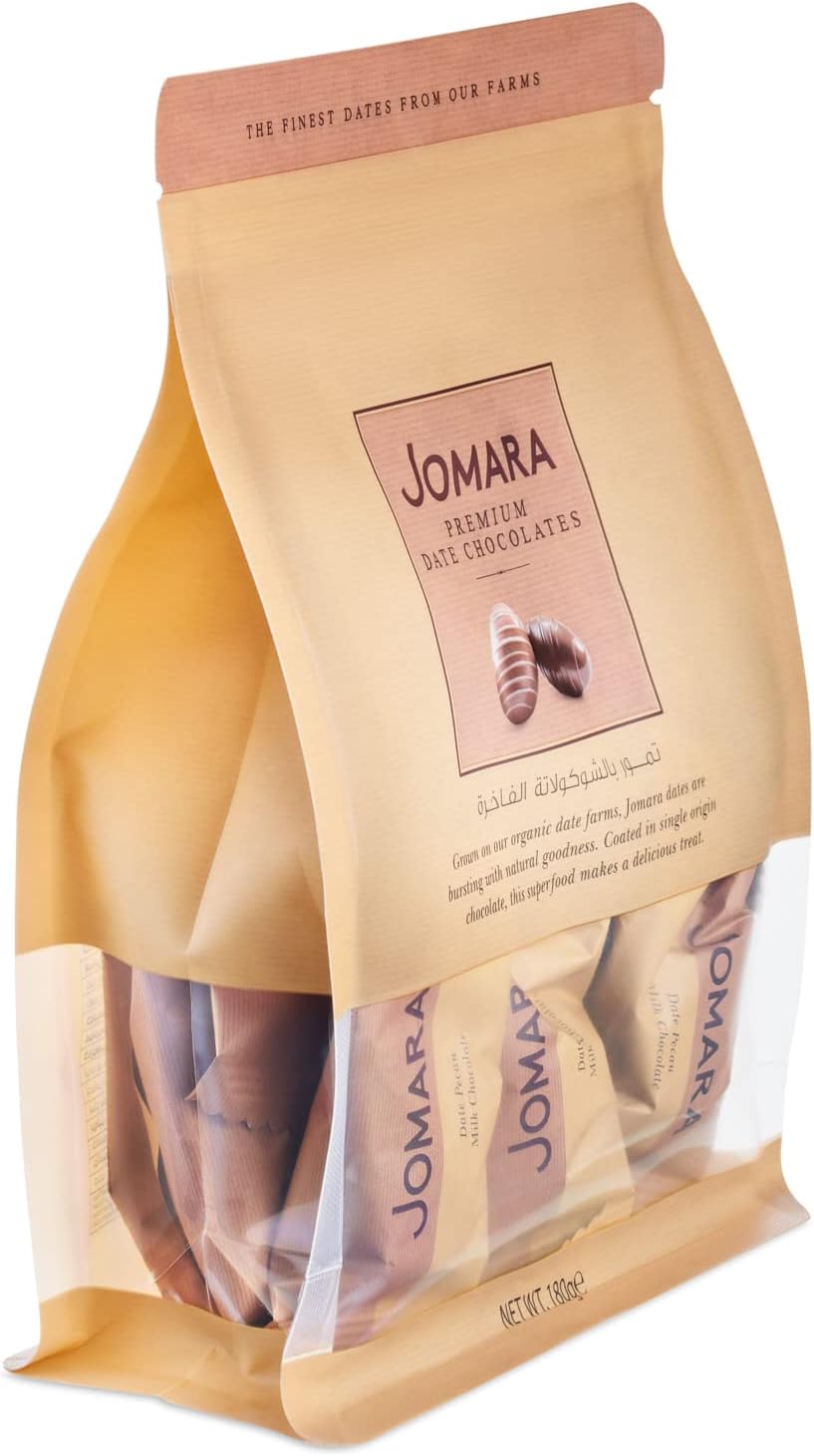Jomara Dates Chocolate Candy with Dates, 3 Types (Nuts & Orange Peel Filled Date), Premium Filled Dates, 6.3 oz (180 g), Dates Non-GMO, Super Food, Dry Fruits, Sweets
