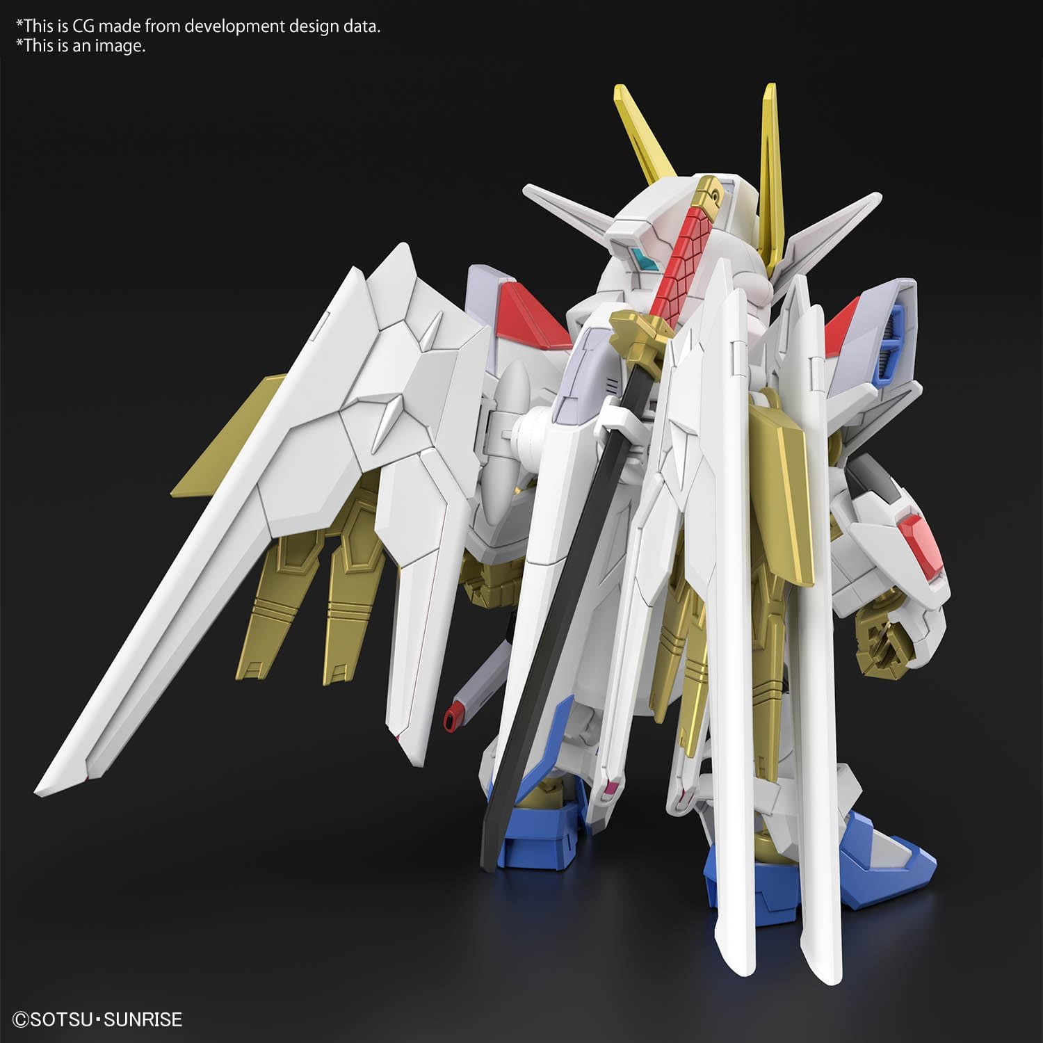 SD Gundam Cross Silhouette SDCS Mobile Suit Gundam SEED FREEDOM Mighty Strike Freedom Gundam Color-Coded Plastic Model