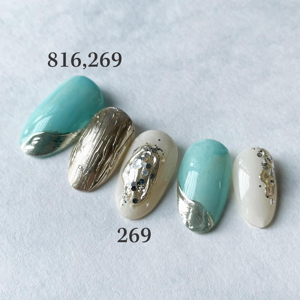 Japan Nail Color Gel, Made in Japan, Cosmetics Registered LED, UV Compatible Gel, Blue & Purple Color 827