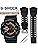[smine] G-Shock G-Shock G-Shock Watch Strap Band Replacement Compatible Belt with Spring Bars G-8900 GA-110 GA-200 Custom Parts Urethane Universal Replacement Lug Width 0.6 inch (16 mm) Black GA-100