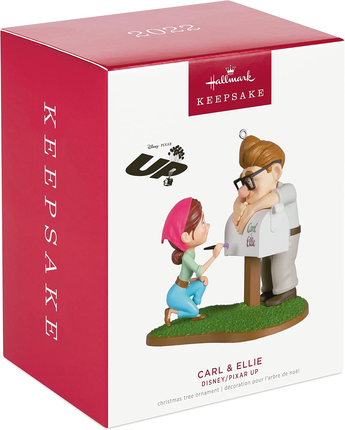 Hallmark Keepsake Adorno navideño de plástico 2022, Disney/Pixar Up Carl & Ellie