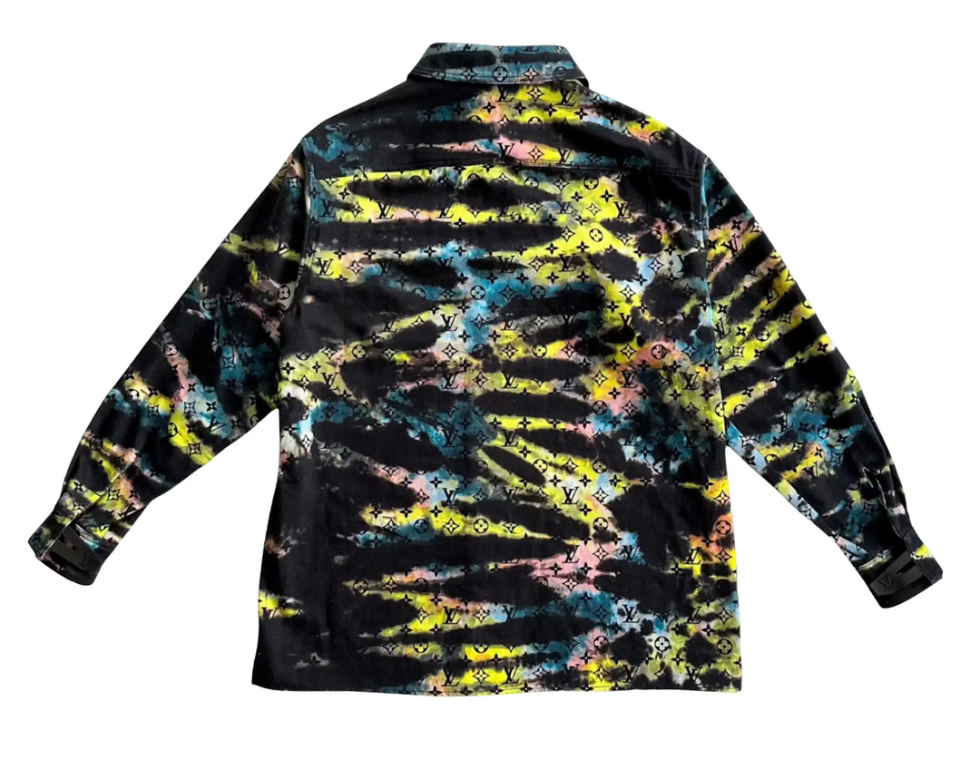 LOUIS VUITTON 'MONOGRAM' TIE DYE CARGO DENIM SET