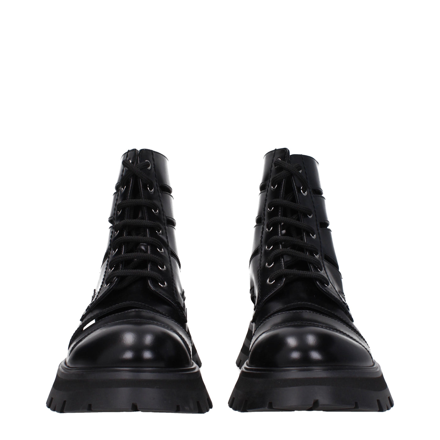 Alexander McQueen アレクサンダー・マックイーンの女性 'S 革のブーツブラック - Image 3