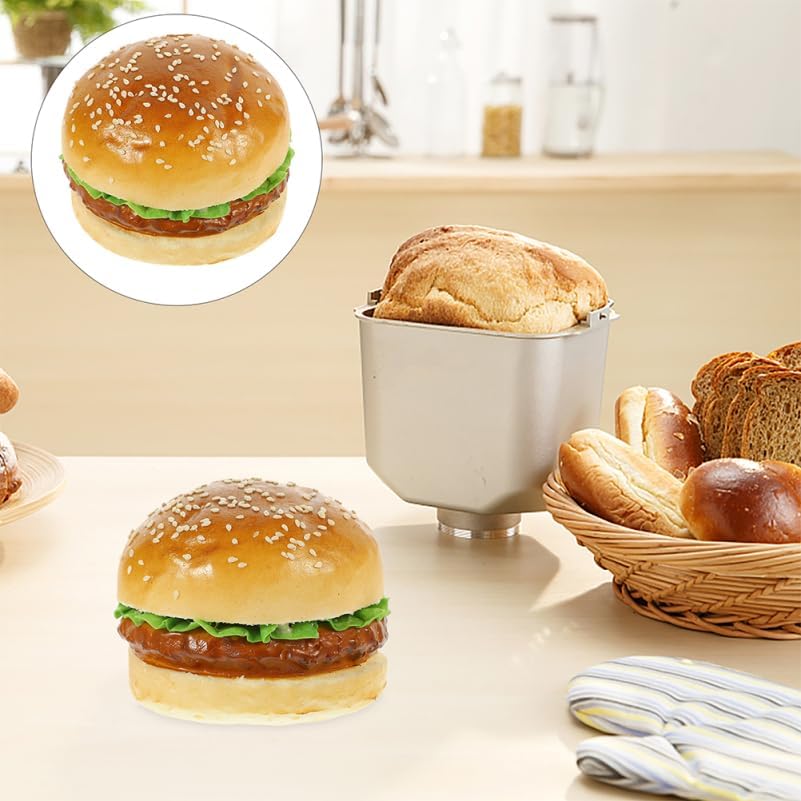 NOLITOY 2pcs Realistic Simulation Hamburger Model Photo Props Food Sample Table Decoration Educational Play Material and Durable