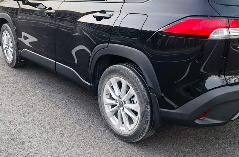 TADOKAPATU Toyota Corolla Cross Mudguard Fender Mud Flap Splash Guard Exterior Abrasion Resistant Custom Parts Front Rear Set Optional Accessories PP Plastic 4P Corolla Cross [Black] KL-DNB