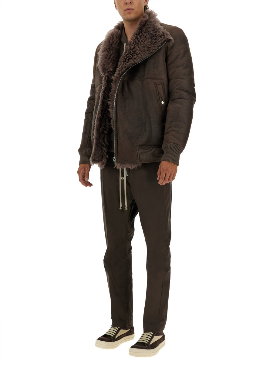 Rick リックオーウェンズレザーボンバージャケット - Image 3
