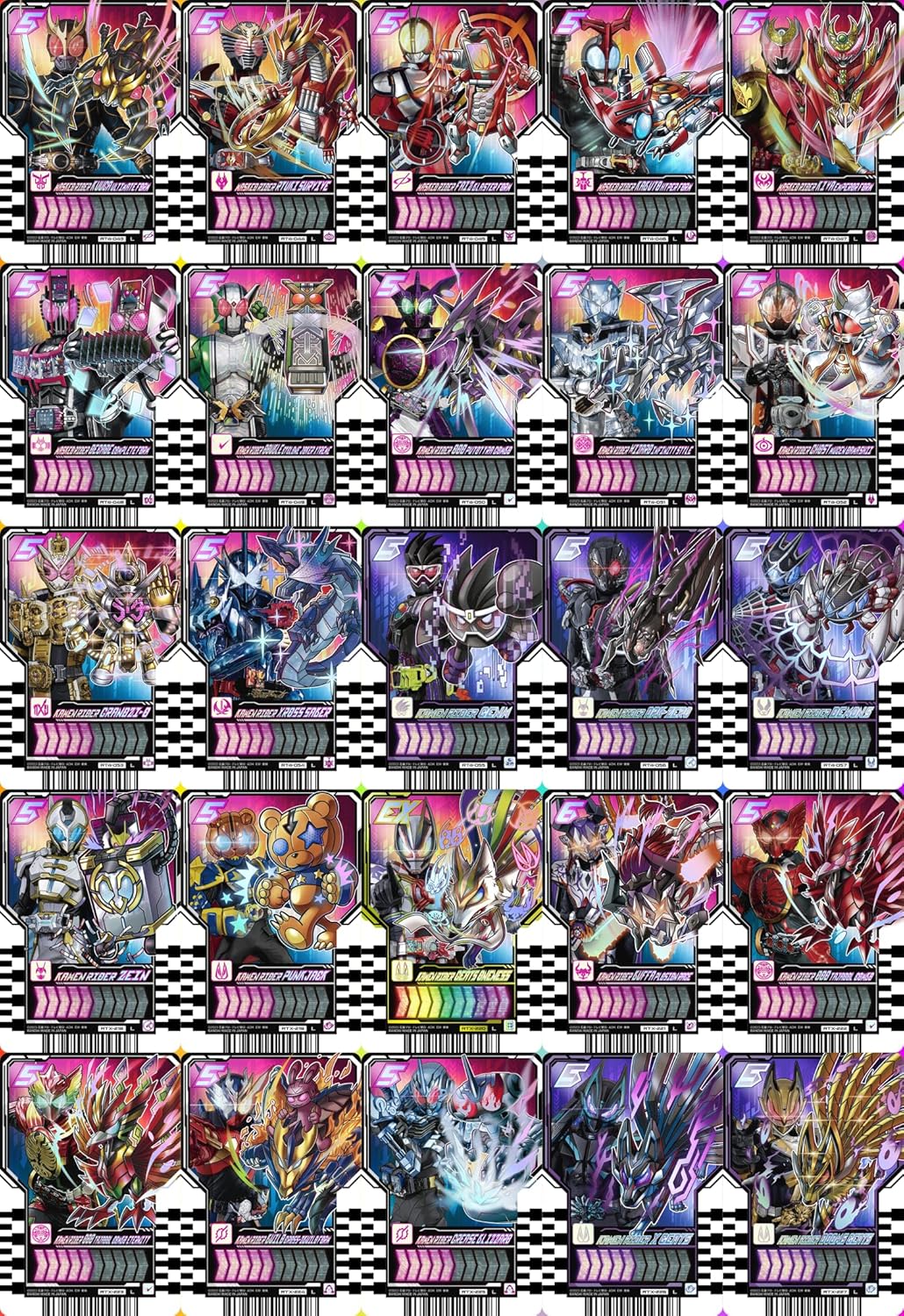 Bandai Ride Chemey Trading Card Set of 45 Kamen Rider Gatchard PHASE: 03 & PHASE: 02EX Gotcher Driver Ancient Occult Cosmic Fantastic Kamen Rider Gav Daybreak