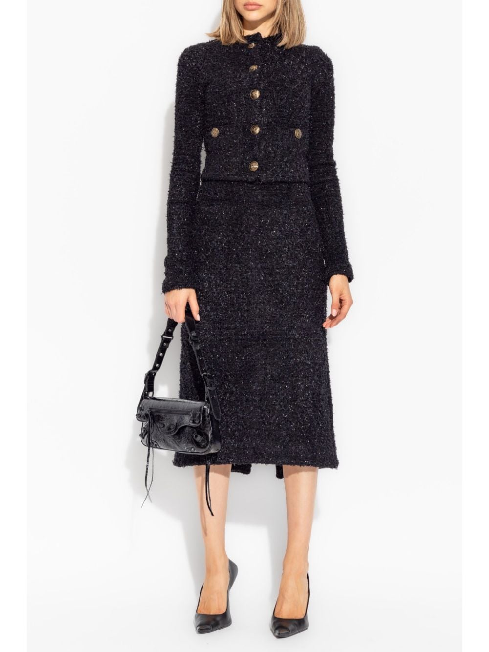 Balenciaga Tweed Midi Skirt - Image 3