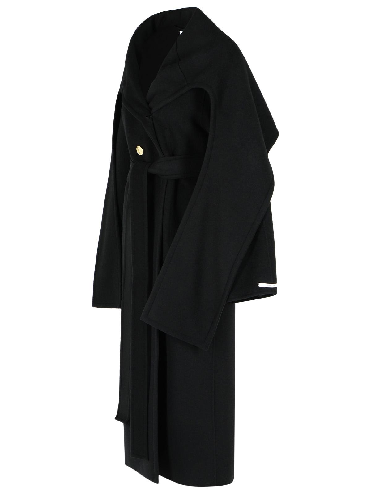 Sportmax Sportmax Baldo 'スカーフカラー付きブラックバージンウールコート - Image 3