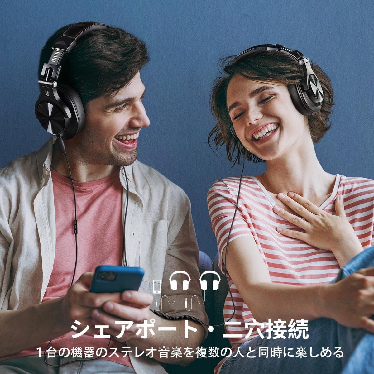 OneOdio A71 Headphones Wired 50mm Driver Monitor Headphones Over-Ear 6.35 & 3.5mm Jack Closed-Back for Instrument Practice Mixing Music Movie Watching Mobile Phone PC MP3/4