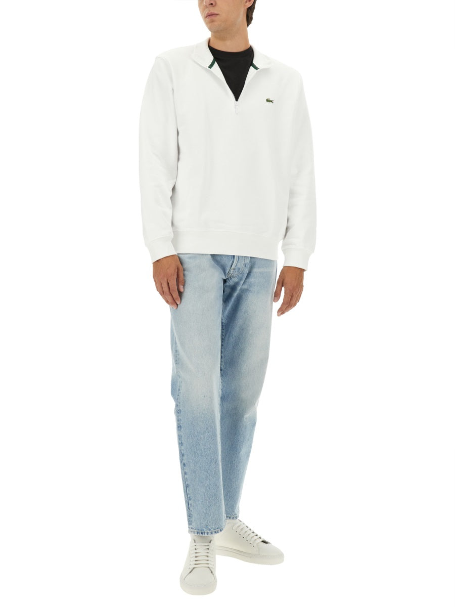 Lacoste ラコステ4分の3のジッパースウェットシャツ - Image 3