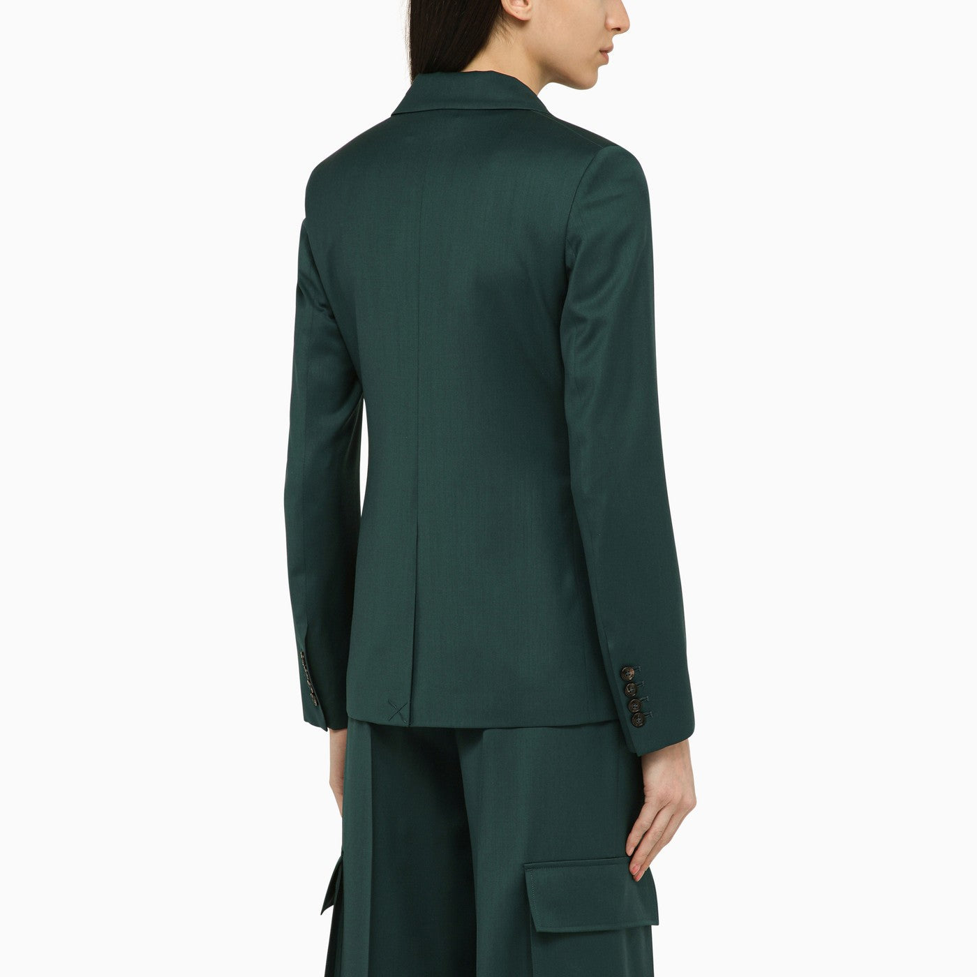 Amiri ウールのアミリフォレストグリーンダブルブレストジャケット - Image 3