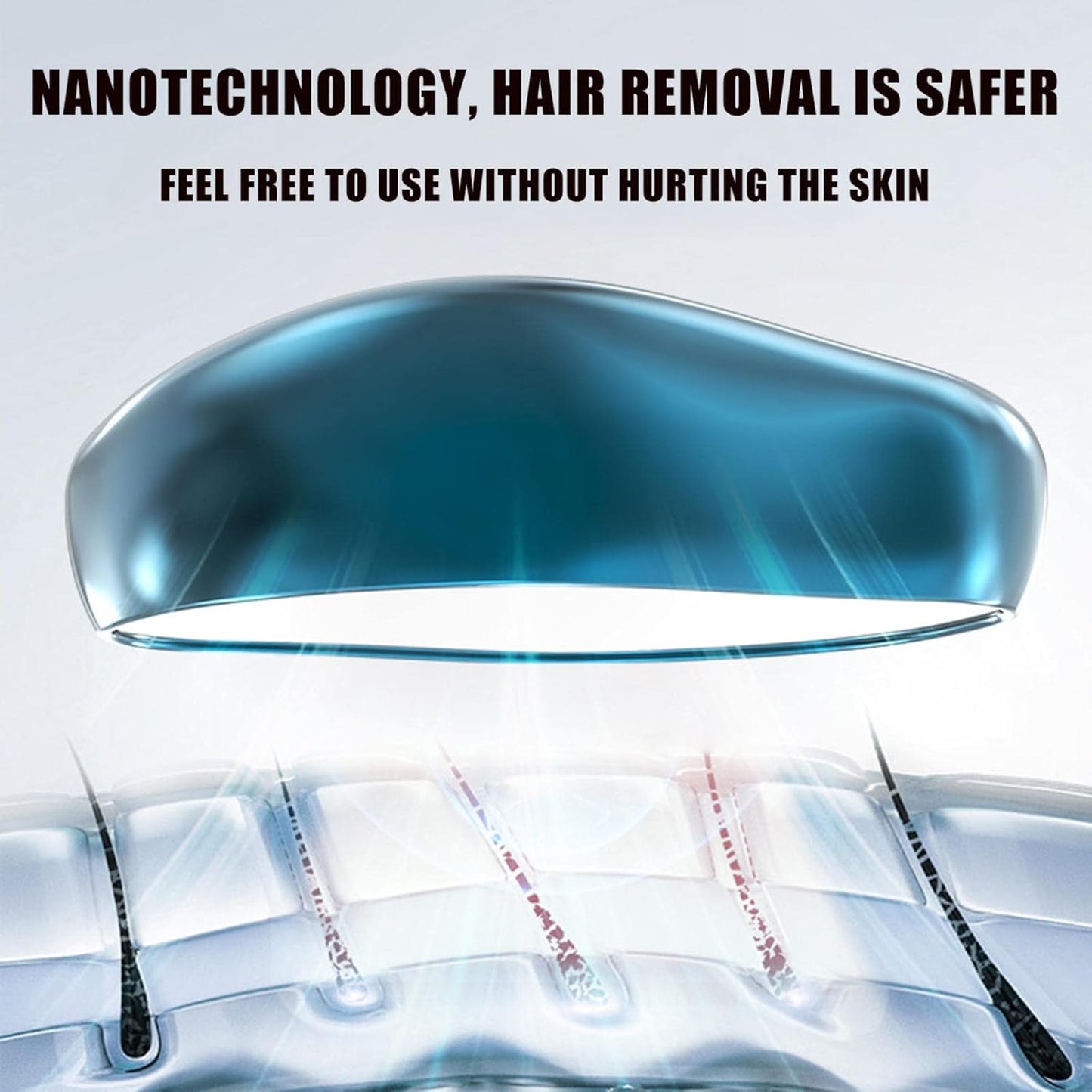 Painless Epilator, Just Rub, Newest Exfoliating Tool, Compact Epilator, Unisex, Quick and Easy Crystal Hair Removal, No Charging, Convenient, Fashionable, Easy to Clean, Magic Eraser Waxing, (Pack of 1), 2-5 Days Delivery, Blue