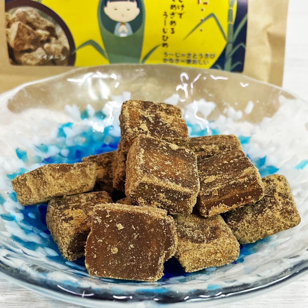 Brown Sugar Okinawa Souvenir Okinawa Gourmet Sugar Cane 100% Pure Brown Sugar From Okinawa Prefecture, Kudokoke Brown Sugar Kanasa, 1.8 oz (50 g)