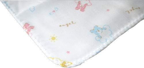 Angel Baby Gauze Set (3 Gauze Handkerchiefs, 2 Bath Gauze Set), 100% Cotton, Made in Japan, Fluffy and Gentle Texture