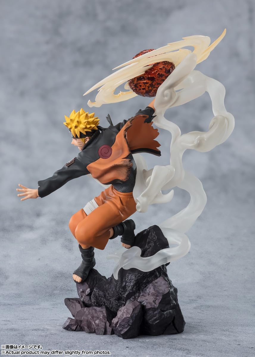 Figuarts Zero Naruto Shippuden (Super Fierce Battle), Naruto Uzumaki - Senpo & Fukai Shuriken, Approx. 9.4 inches (240 mm), PVC & ABS, Painted Finished Figure