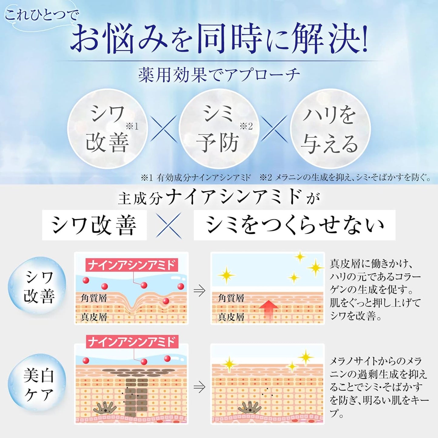 Nao All-in-One Gel, Niacinamide, Whitening, Wrinkles, Hyaluronic Acid, Vitamin C Derivative, Shea Butter, Dry Skin, 2.8 oz (80 g)