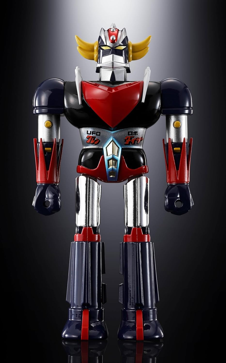 TAMASHII NATIONS Super Alloy UFO Robot Grendizer, Deluxe Grendizer & UFO Spazer, Approx. 5.3 & 4.7 inches (135 & 120 mm), Diecast, ABS & PE, Pre-painted Action Figure