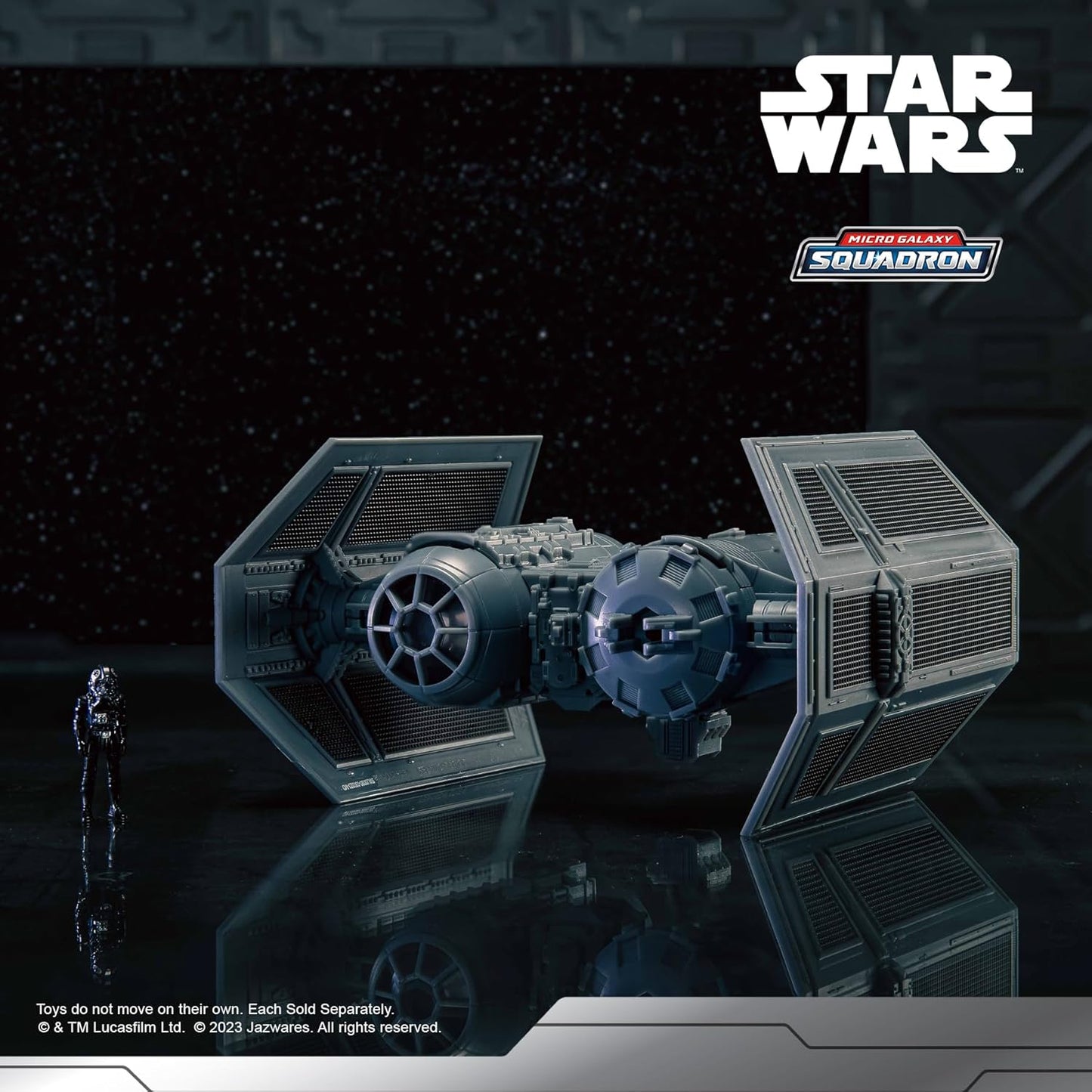 Star Wars Micro Galaxy Squadron TIE Bomber - Vehículo de clase caza estelar de 5 pulgadas con accesorio de micro figura de piloto TIE de 1 pulgada