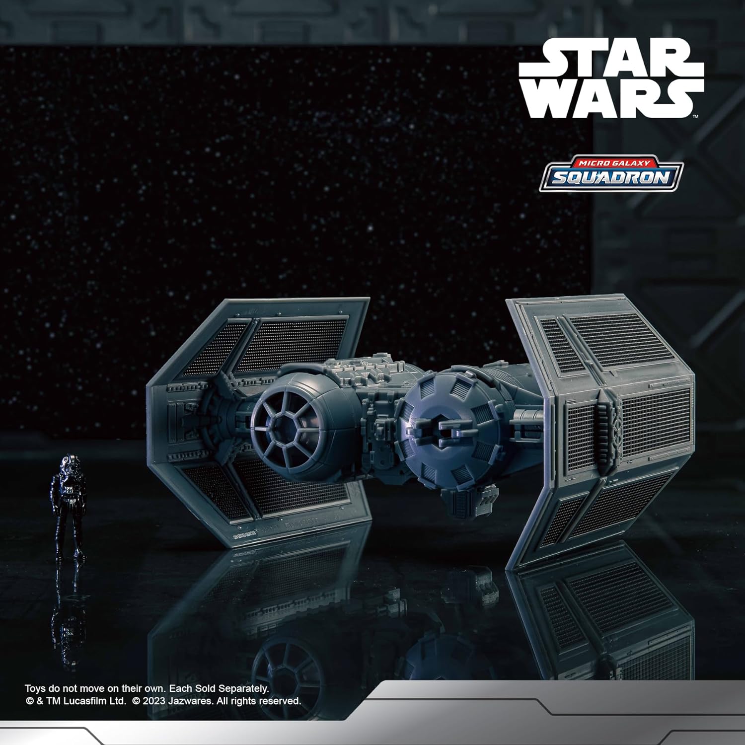 Star Wars Micro Galaxy Squadron TIE Bomber - Vehículo de clase caza estelar de 5 pulgadas con accesorio de micro figura de piloto TIE de 1 pulgada