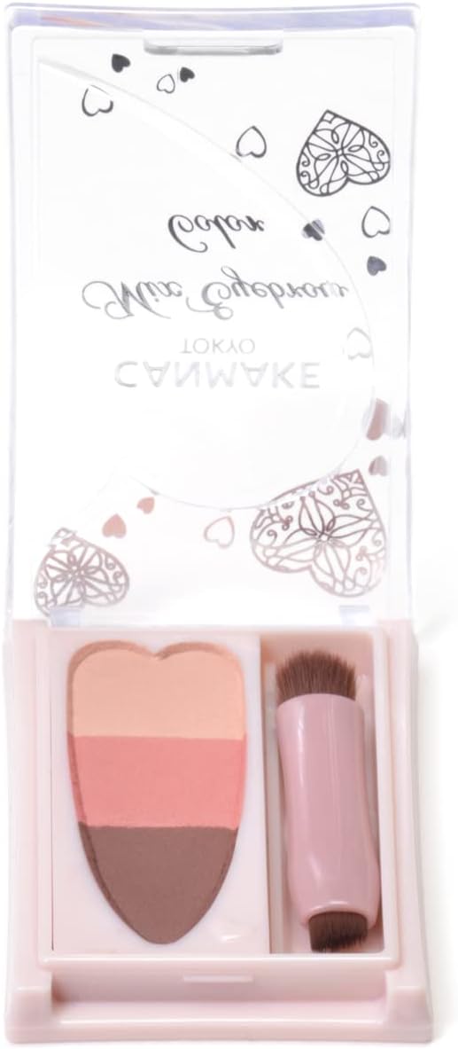 Canmake Mix Eyebrow Color C01 Charm Pink 0.04 oz (1.0 g) Powder Eyebrow Color Eyebrow with Brush
