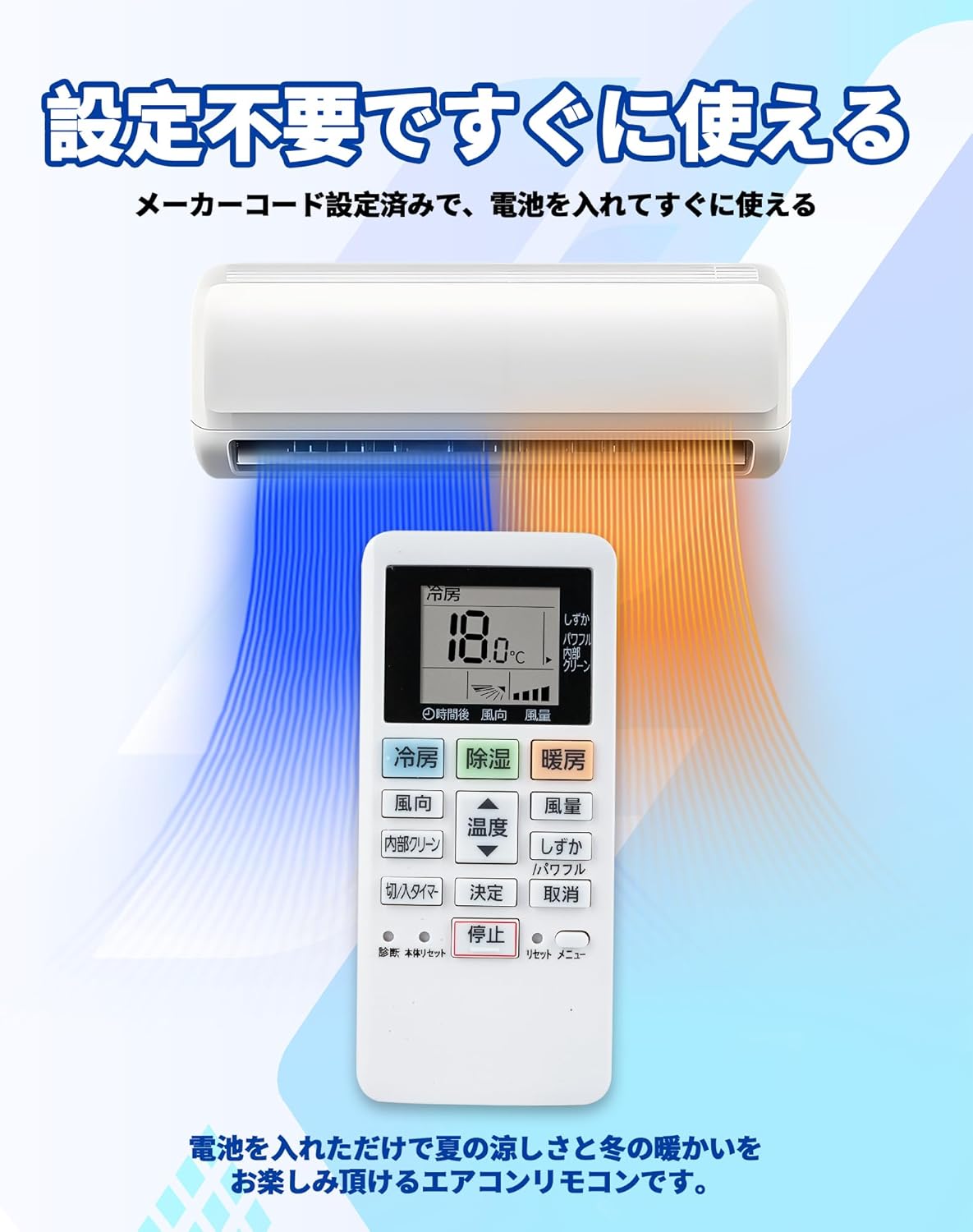 Air Conditioner Remote Control ACXA75C17640 for Panasonic, Compatible Remote Control for Panasonic Air Conditioners CS-220DFL/CS-400DFR2/CS-560DF2E8, No Setup Required, Ready to Use, Backup Remote for