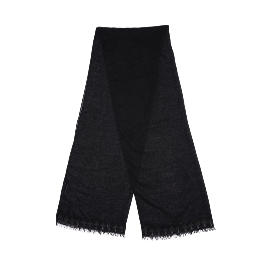 CHROME HEARTS 'CROSS PATCH' CASHMERE SCARF