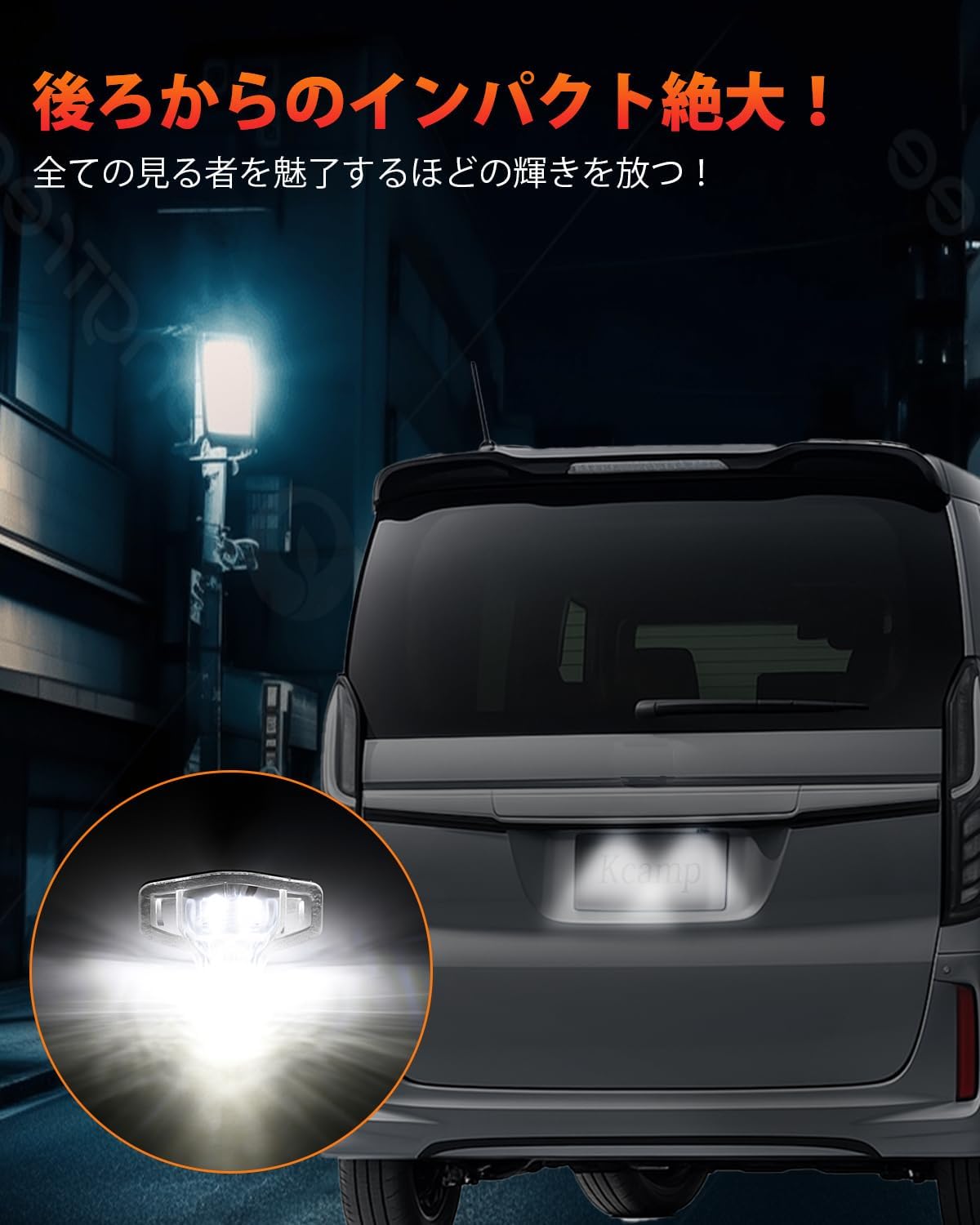 Kashasawa Shoji Honda N-Box LED License Lamp JF1 JF2 JF3 JF4 License Plate Light N Series N-ONE N-VAN N-WGN N N Box License Plate Lamp High Brightness White Custom Parts RF 3-RF8 RG Series License