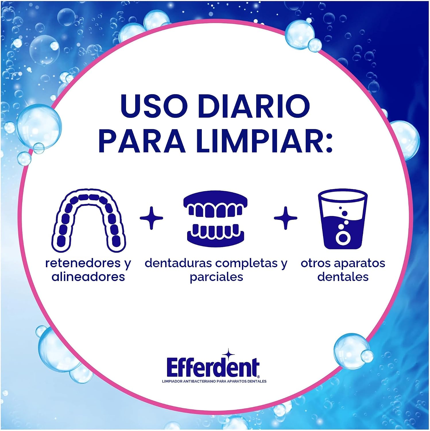 Efferdent - Tabletas de limpieza dental, completamente limpio, 102 tabletas
