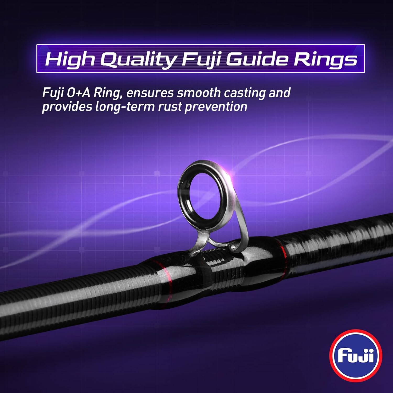 HANDING Magic L Baitcaster Fishing Rod Freshwater 30+24T Carbon Fiber 7'6" Medium Heavy Baitcasting Rod 2pcs Baitcaster Rod Fuji O+A Guide Cork+EVA Handle