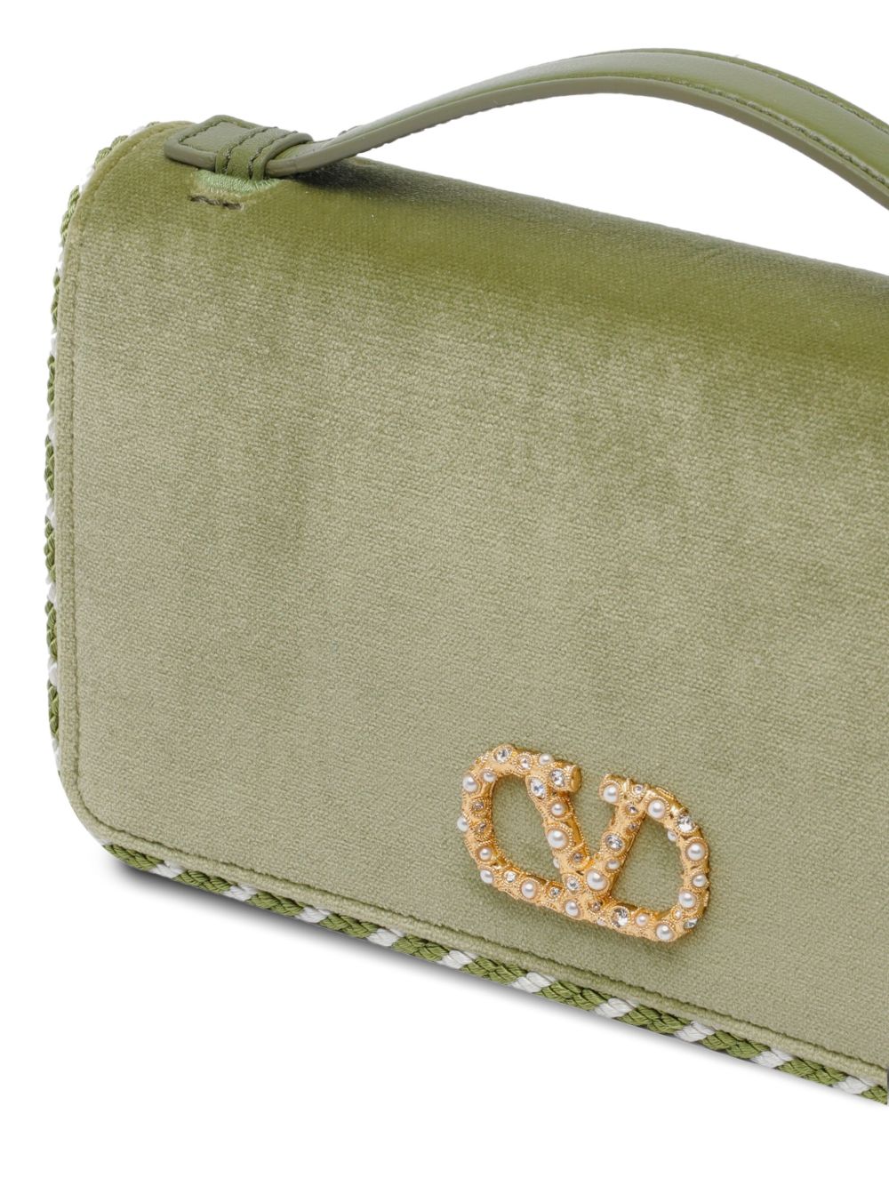 Valentino ヴァレンティノ ガラヴァーニ V ロゴ シグネチャー ベルベット ウォレット チェーン - Image 3
