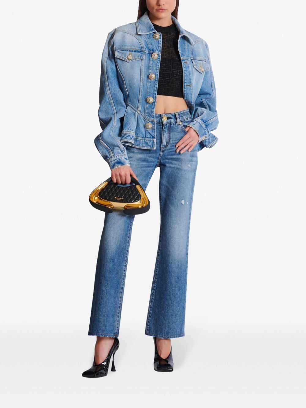 Balmain バルマンモノグラムホルターネックトップ - Image 3