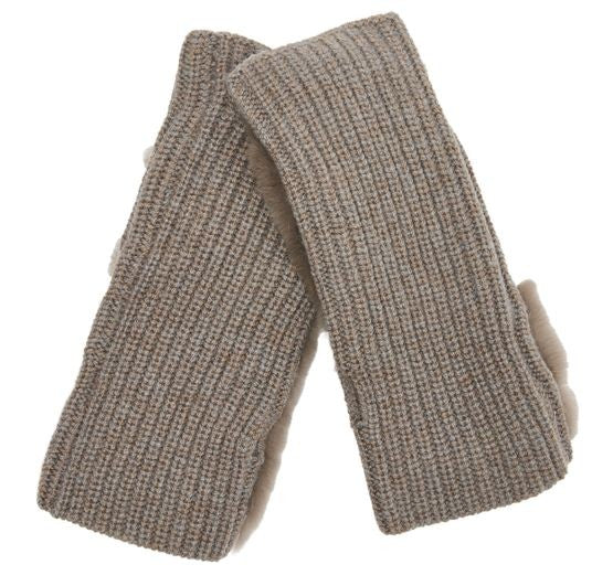 YVES SALOMON Rex rabbit fur mittens - Image 3