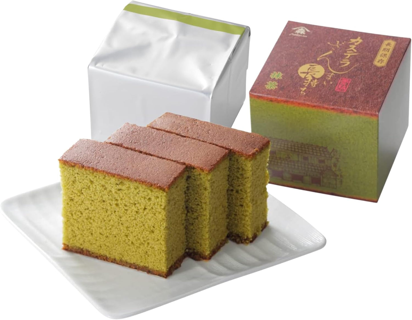 Kashuuden Morinaga Castella Zanmai Long-lasting (Three Boxes) Classic x2, Matcha x1