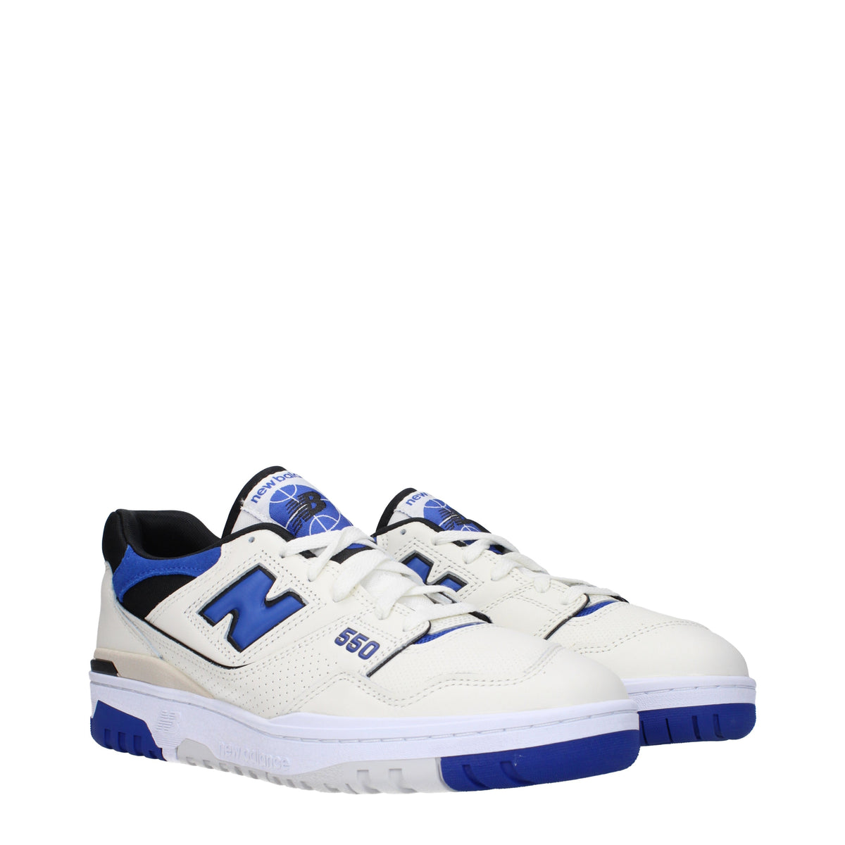 Designer Brand ニューバランススニーカー550メンスキンホワイト/ブルー - Image 3