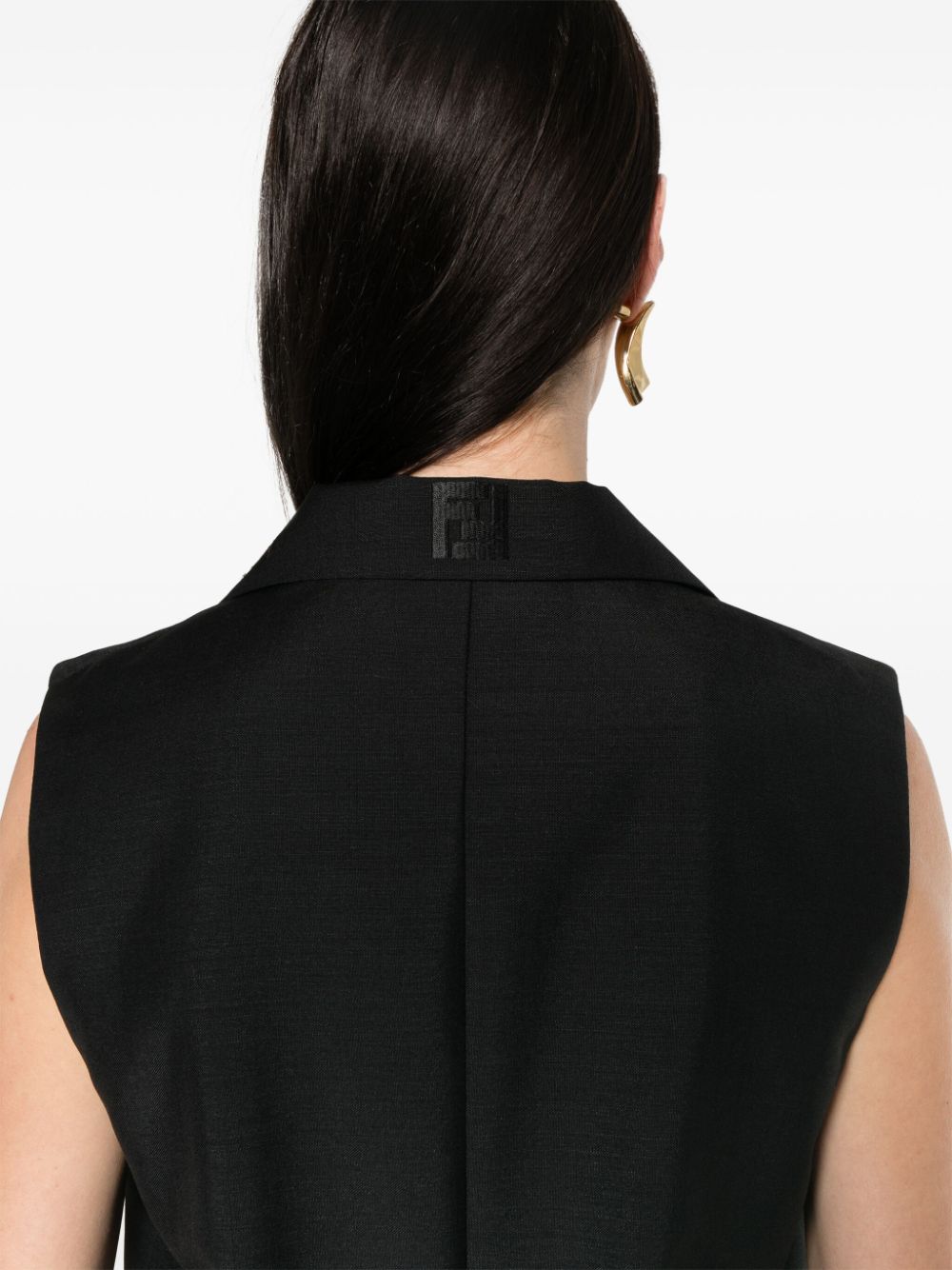 Fendi フェンディウールシングルブレストベスト - Image 3