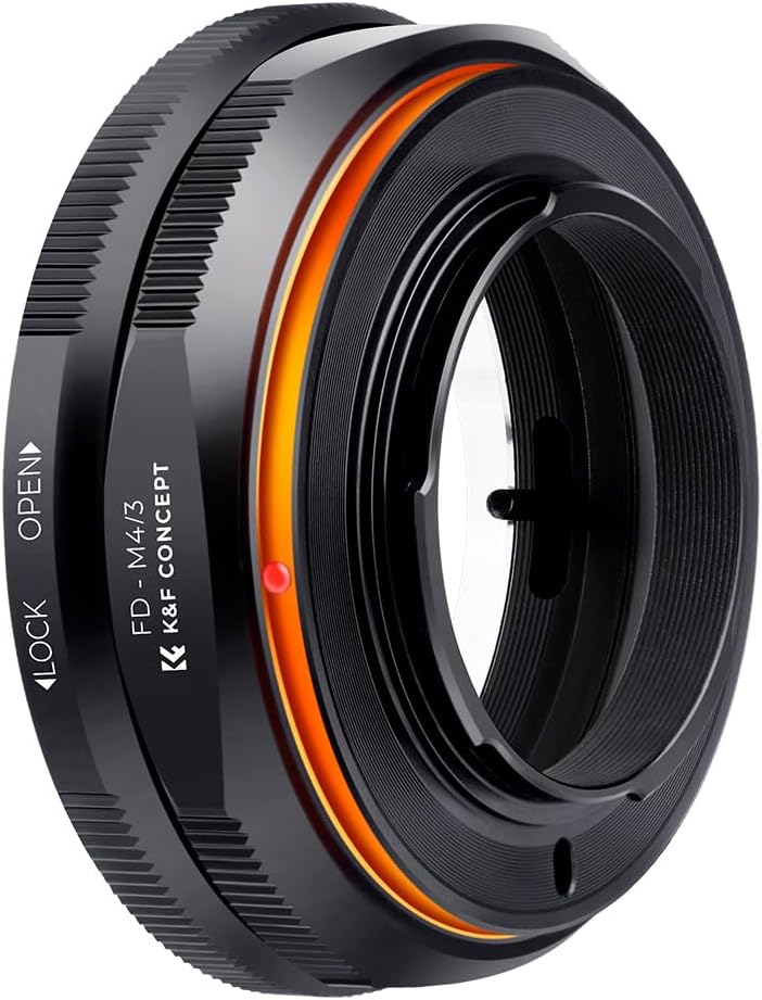K&F Concept Mount Adapter for Canon FD Lens to Micro 4/3 Mount Camera PROII, Matte Finish, Anti-Glare, Infinity, Manufacturer's Direct Store