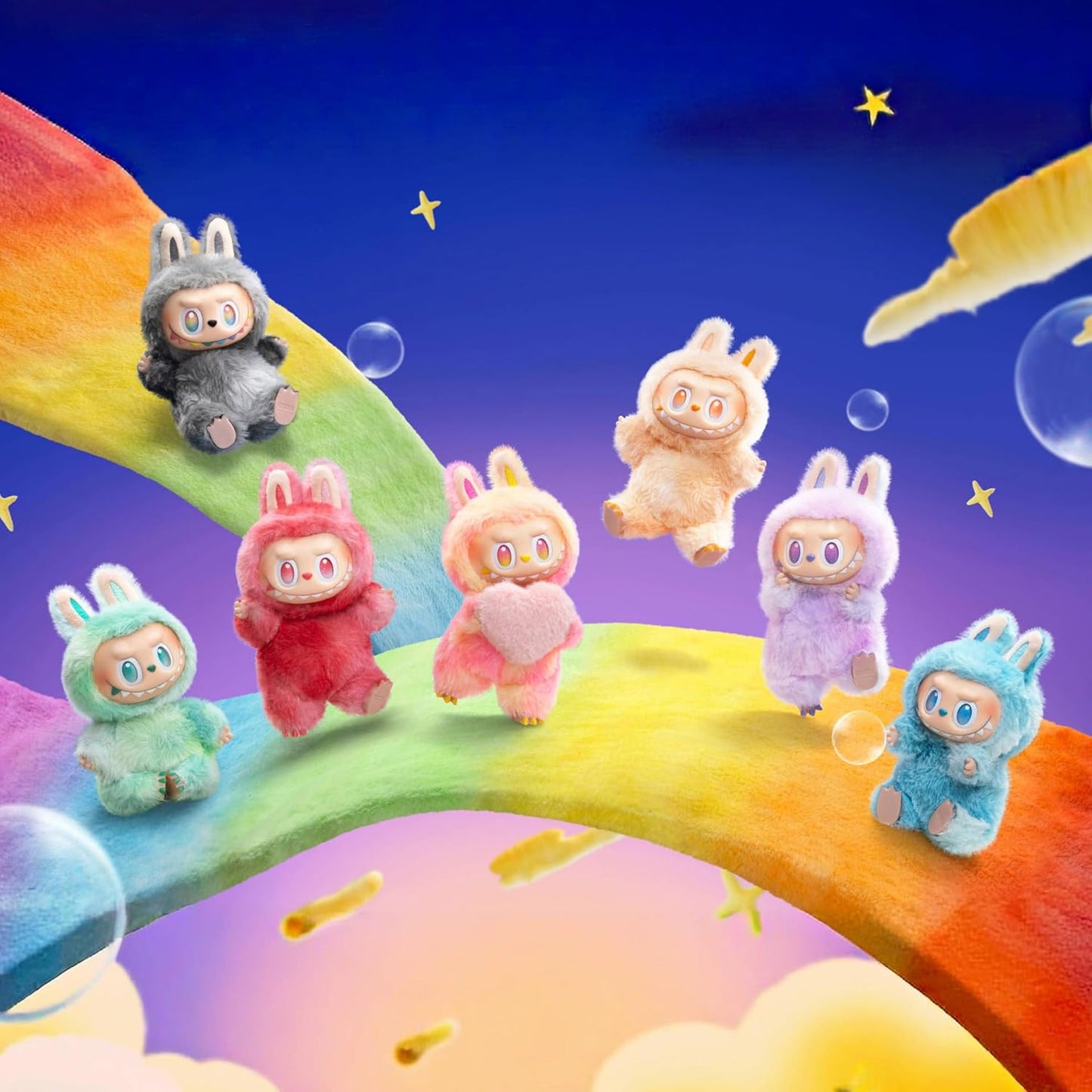 POP MART Monsters Big in Energy Series Vinyl Plush Pendant Blind Box Blind Box Random Design Action Figure Collectors Toy Home Decoration, Single Box