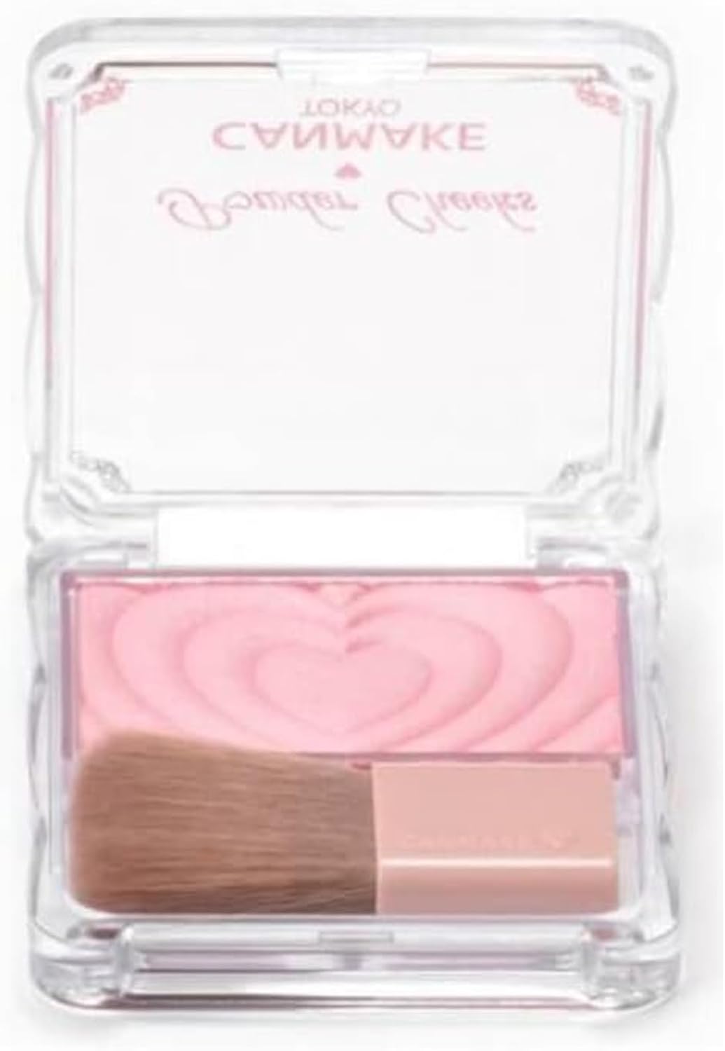 Canmake Powder Cheeks P02 Little Shy Pink, 0.07 oz (1.8 g), Teak Transparent, Clear, Glossy, Pink