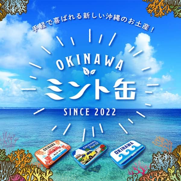 Kuba Kasaya Mint Tablet, Refreshing Candy, Okinawa Prefecture NEXT Excellent Local Product, Okinawa Souvenir, Novelty, Okinawa Limited, OKINAWA Mint Can (Wave)