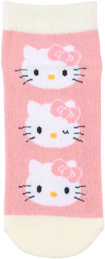 Sanrio 453251 Sanrio Kid's Sneaker Socks, 3 Pairs Set, Socks, 5.1 - 5.9 inches (13 - 15 cm), Hello Kitty, Hello Kitty, Character