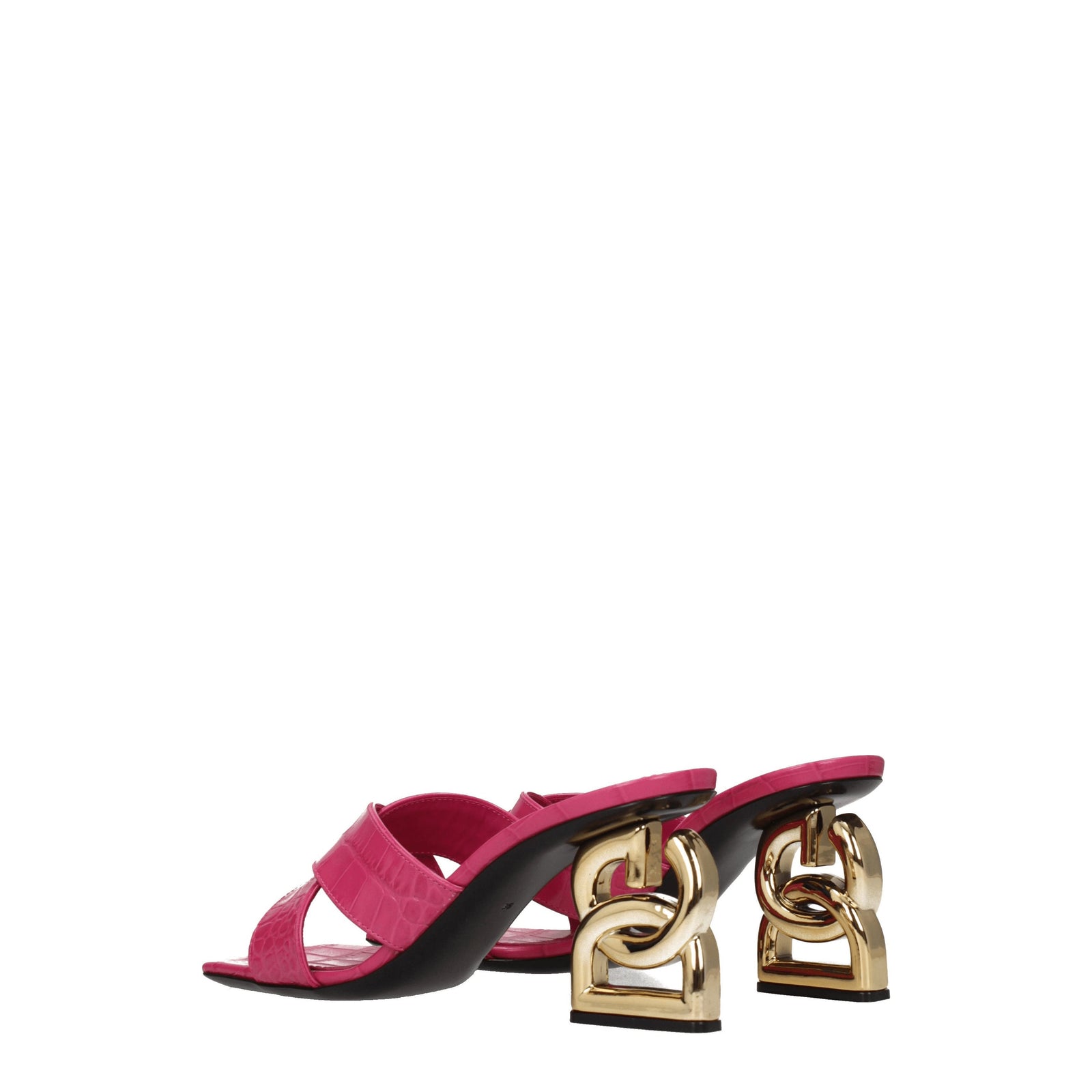 Dolce  Gabbana Dolce＆Gabbana Sandals Women Leather Pink/Cyclamen - Image 3