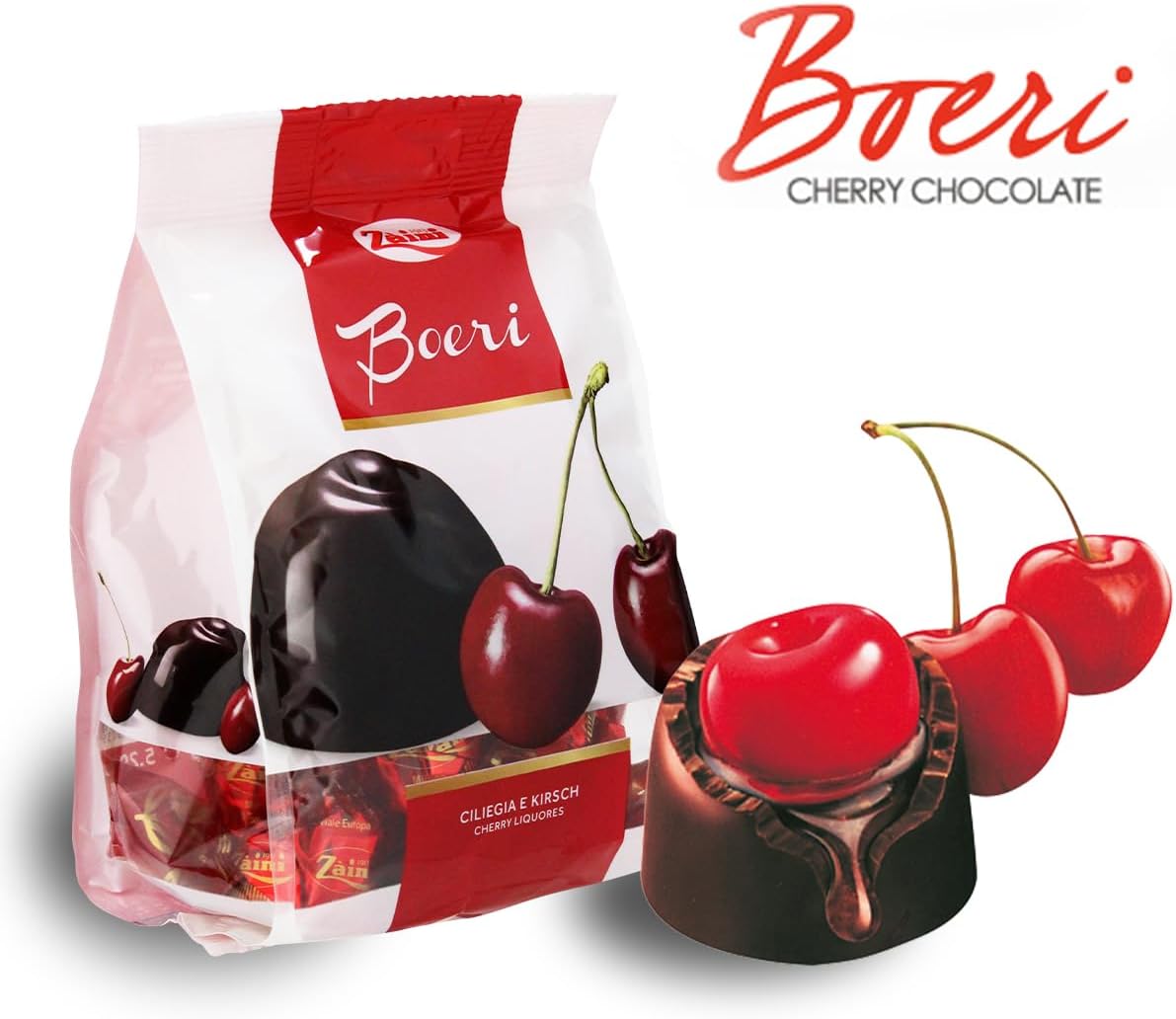 Zaini Boeri Cherry, Chocolate, 5.3 oz (150 g), 1 Piece, Valentine's Day, White Day, Chocolate, Italy, Cherry, Law Chocolate, Bonbon, Christmas Treats, Assortment, Sweets, Long S
