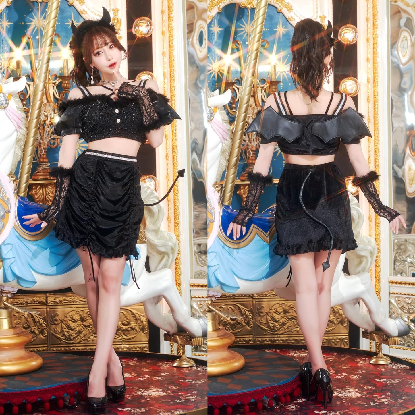 Clearstone Luxtera Cosplay Halloween Gloom Devil Women's Black