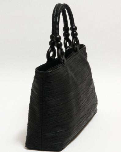 Hasegawa Pleated Processed Kimono Western Style Handbag (Red, Gray, Black) M/S Made in Japan