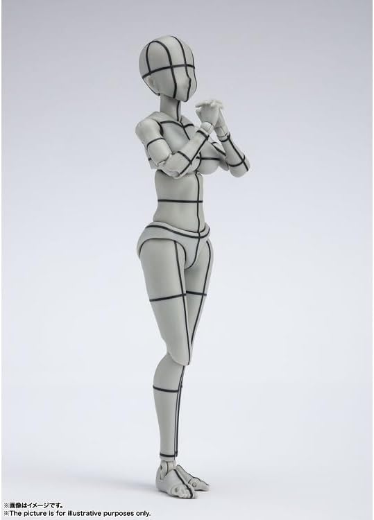 BANDAI SPIRITS S.H. Figuarts Body-chan - Kentaro Yabuki, Edition, Wire Frame (Gray Color Ver.) (Resale Version), Approx. 5.3 inches (135 mm), PVC & ABS, Pre-painted Action Figure