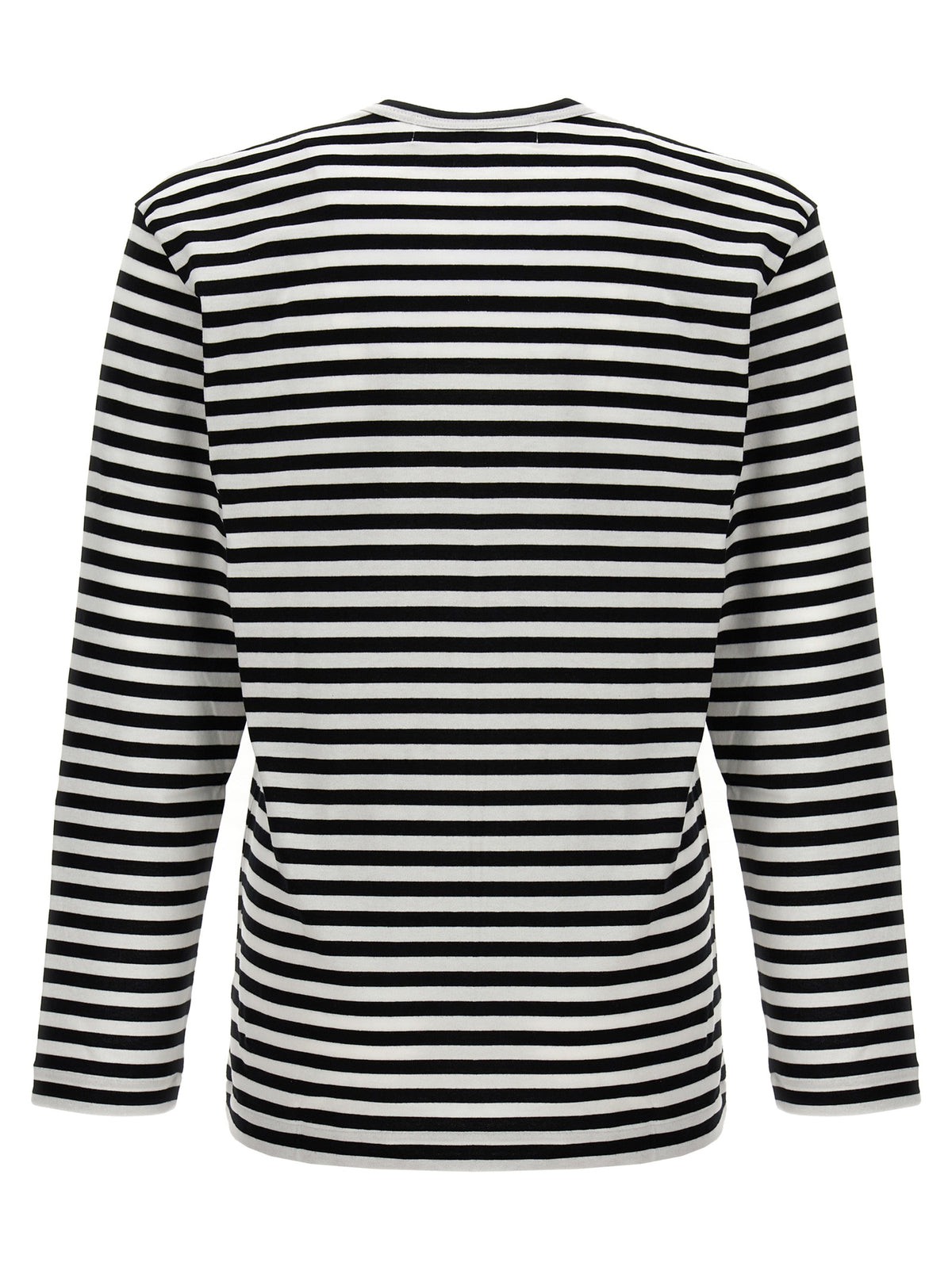 Comme Comme DesGarçonsは、ロゴパッチストライプTシャツを再生します - Image 3